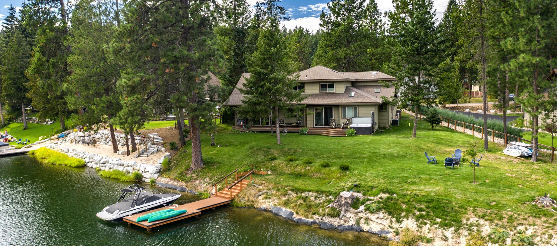 Wrap yourself in luxury in this absolutely stunning waterfront home, just two miles to Sandpoint