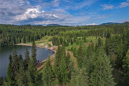 Camp Bay on the shores of Lake Pend Oreille