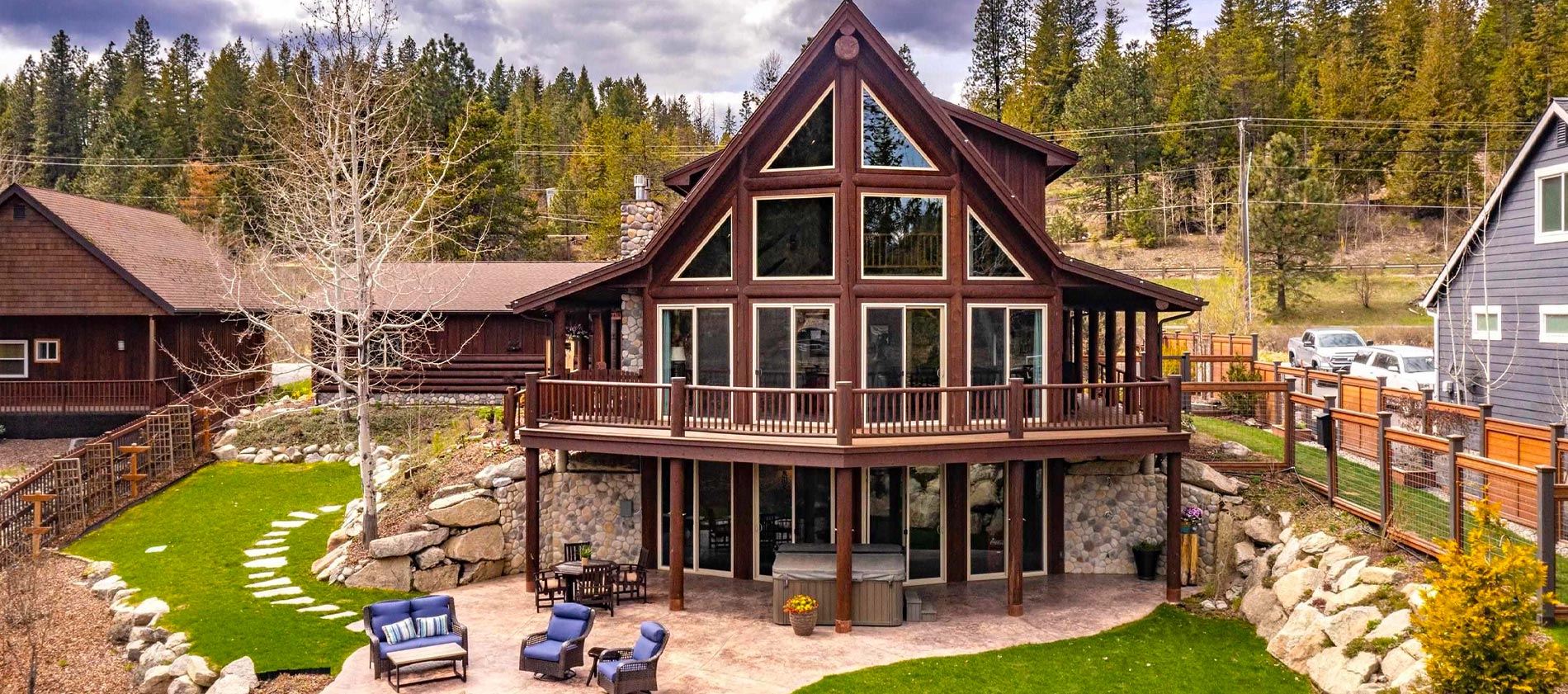 Wrap yourself in luxury in this absolutely stunning waterfront log home, just two miles to Sandpoint.