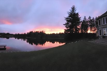 Sunset in back yard